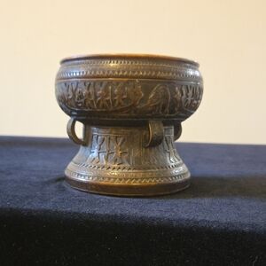 Vietnamese one of a kind and hand made Intricately Carved stone Bowl